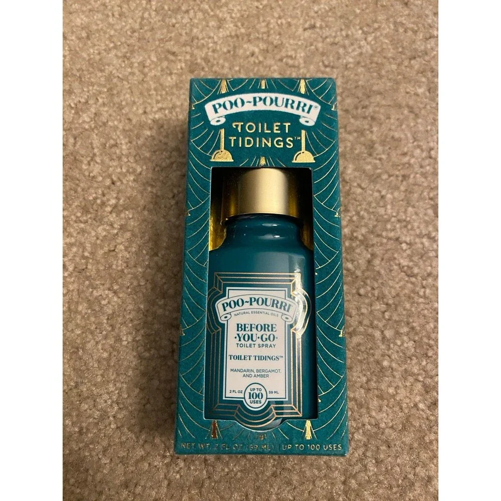 NEW Poo-Pourri Toilet Tidings, Toilet Spray Bathroom Hosting Festive Freshener